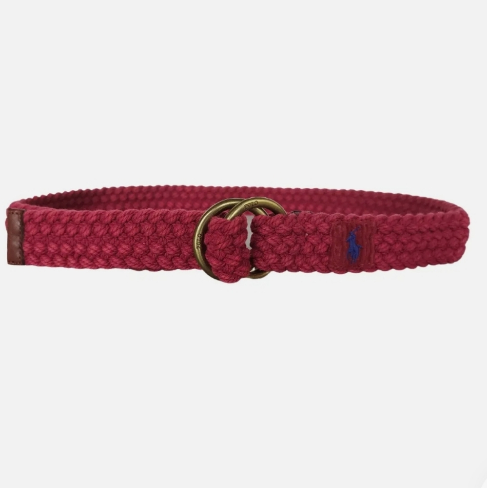 NWT Men's Ralph Lauren Polo Webbed Cotton O Ring Belt - Picture 7 of 9